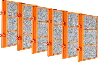Nispira AER1 Filter Replacement for Holmes Air Purifier Smoke Grabber HAPF30AS-U4R HAPF30AT Odors Dust VOCs Remover 1.2 x 10 x 4.6 Inches, 6 Packs.