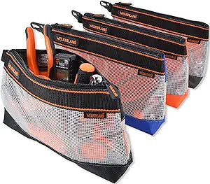WELKINLAND Clear Tool Pouch, 4PCS Tool pouches, 13" Tools pouch, Zipper tool pouch, Tool pouch bag, Tool bag organizer, Small tool bag, Small tool pouch, Small tool bags, Tool pouches with zipper