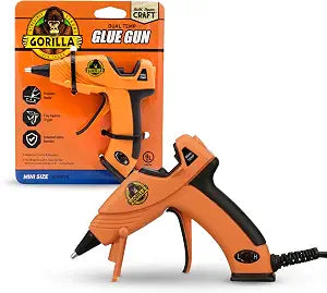Gorilla Hot Glue Gun, Dual Temp, Mini Size, Easy Squeeze Trigger