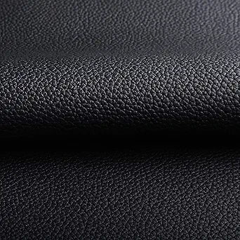 Marine Vinyl Faux Leather Upholstery Fabric 0.9 mm Thickness: Waterproof, Scratch-Resistant, Perfect for Upholstering Cars, Outdoor Yachts, and Home Furniture (Black,Pre-Cut 3 Yards)
