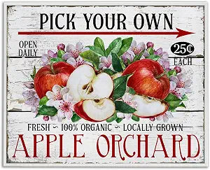 Rustic Orchard Apples Country Charm, 11 x 14 Inch Framed Gicle Print