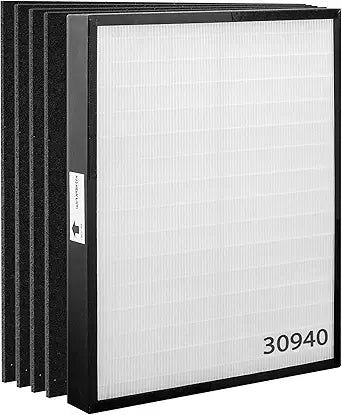 True HEPA Replacement Filter Compatible with Hunter Air Purifier 30940, fits Models 30402 30400 30398 30260 30255 30210 30058 30245 30244 30225 30216 30215 30214 30525 30401 36260 36395 37225