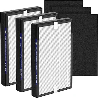 3 Packs A2 F2 Replacement Filters Compatible with 3M Filtrete Room Air Purifi-er Models FAP-C02-A2, FAP-C03-A2, FAP-T03-A2, FAP-C02WA-G2, FAP-C03BA-G2, FAP-T03BA-G2, FAP-SC02N and FAP-SC02W