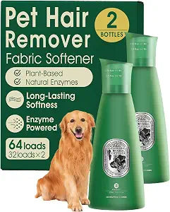 Pet Hair Remover for Laundry, 90% Fur Removal, Fabric Softener Liquid(Non-Dissolving) + Stain Remover, Removes Residue & Odors, Cedar Scent  2  27 fl oz, 32 Loads