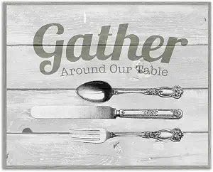 Farmhouse Kitchen Silverware Gather, 11 x 14 Inch Framed Gicle Print