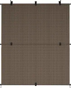 Roller Shades 5'W x 6'H Patio Cordless Blackout Roll Up Shades, Exterior Foldable Roller Blinds UV Block Shade Cloth Roll for Outdoor Indoor Windows Gazebo Porch Pergola Balcony, Brown