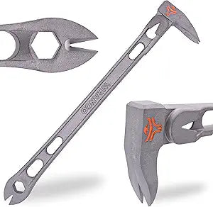 11.5" Titanium Nail Puller Cats Paw Pry Bar - Lightens Your Toolbelt - 45% Lighter Than Steel - Side Nail Puller - Professional Grade & Lifetime Warranty - 5% Donated To Help Farmers