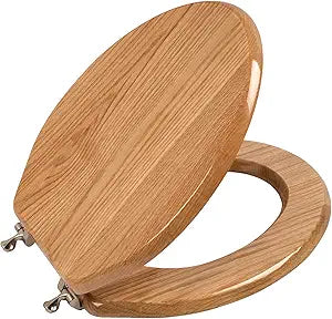 Toilet Seat, Oak Wood, Solid Wood, High Gloss Finish, PIKLiDS (Elongated)
