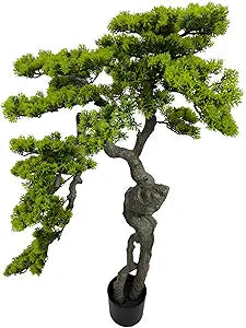 AfanD 3.5ft43in Artificial Bonsai Tree Juniper Faux Plants Indoor Big Fake Plants Decor with Ceramic Pots for Home Table Office Desk Bathroom Shelf Bedroom Living Room Farmhouse Decorations