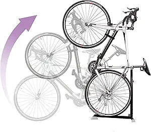 Bike Nook Bike Stand & Vertical Storage Rack - The Original Vertical Bicycle Floor Stand for Garage Storage, Indoor and Outdoor - Perfect Bike Accessories for Small Spaces with No Drilling