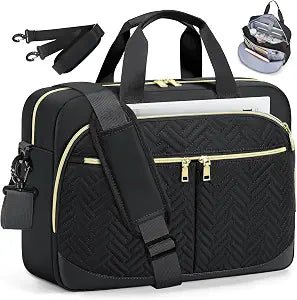 SDYSM 15.6" Laptop Briefcase for Women, Large Computer Bag for Work