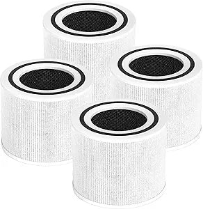 Core P350 Pet Care Replacement Filter for LEVOIT Core P350 Air Purifier, Funmit 3-in-1 New Fine Non-Woven Fabric Pre, Activated Carbon Filter with ARC Formula, Core P350-RF, 4 Pack
