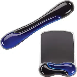 Kensington Duo Gel Mouse & Keyboard Wrist Rest Bundle Set, Ergonomic Keyboard and Mouse Pad With Wrist Support, Keyboard Wrist Rest, Computer Keyboard Pad, Cooling Gel, Non-Skid Backing, Blue K52920WW