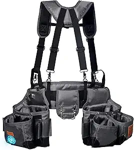 VIDAR TOOLS Tool belt,Tool Belts for Men with Suspenders and Magnetic Tool Pouch.Heavy Duty Carpenter/Construction Tool Belt.