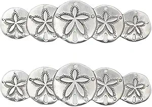 Costello Coastal - Sand Dollar Drawer Pulls (Horizontal 2-Pack) | Artist Pewter Hardware Colllection