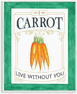 Carrot Pun Kitchen Humor, 16 x 20 Inch Framed Gicle Print