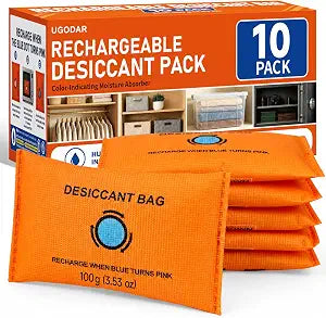 Rechargeable Desiccant Packs, Silica Gel Packets Moisture Absorbers
