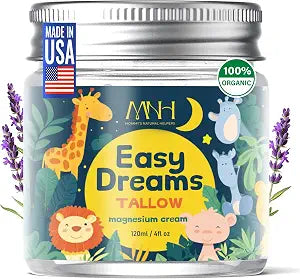 Magnesium Lotion for Kids, Tallow Based Magnesium Lotion for Sleep, US Made