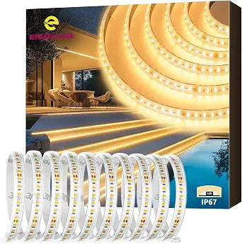 EMITEVER Warm White LED Strip Light 2700K 16.4ft,IP67 Waterproof,Dimmable