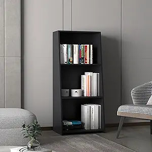 Tuhome Note 47" Tall Ladder Bookcase Black
