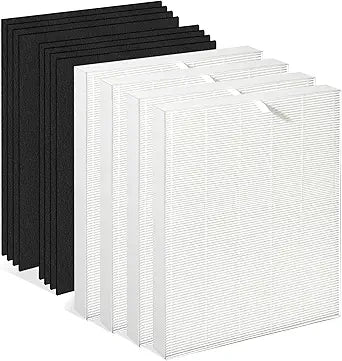 Upgraded Air108 Replacement Filters Compatible With Oreck AirInstinct Air Purifier 75, 100, 108, 150, 200, 4 Filters and 8 Carbon Pre-Filters (4)