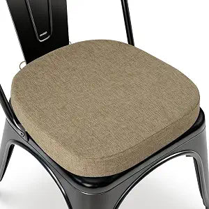 14x14 Inch Metal Chair Cushions with Ties 1 Pack Beige