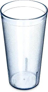 Carlisle FoodService Products Stackable Tumbler Plastic Tumbler with Pebbled Exterior for Restaurants, Catering, Kitchens, Plastic, 20 Ounces, Blue