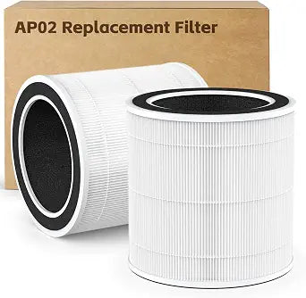 2-pack AP02 Replacement Filter, Compatible with WESTHEY AP02 Air Purifier True H13 HEPA Filter+High-Efficiency Activated Carbon Filter