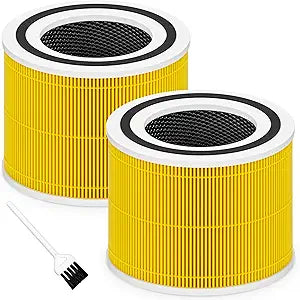 Core 300 Pet Care Replacement Filter for LEVOIT Core 300 Core 300S Core 300-P Core 300S-P Air Purifier, 3-in-1 High Efficiency Activated Carbon, Compared to Part # Core 300-RF-PA, 2 Pack, Yellow