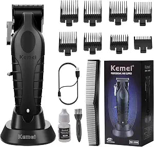 KEMEI 2296 Professional Hair Clippers for Men Cordless Hair Cutting Kits