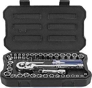 WORKPRO 39-Piece Drive CR-V Socket Set(1/4" & 3/8")