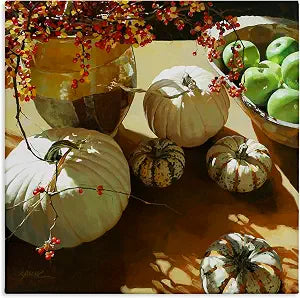 Stupell Industries Autumn Pumpkin Harvest Table Still-Life