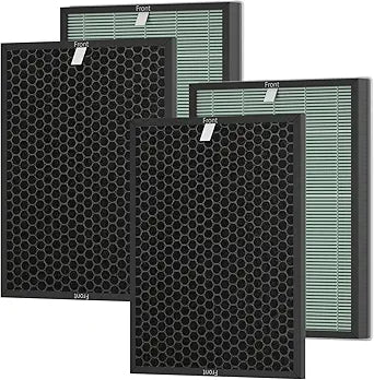Ontheone Air Bio-GS 2.0 Filter Replacement Kit Compatible with Rab-bit Air Bio-GS 2.0 Ultra Quiet Air Cleaner Purifier Model SPA-550A and SPA-625A, includes Carbon and HEPA Filter, 2 Set