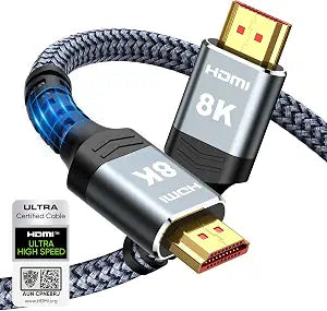Highwings 8K 10K 4K HDMI Cable 48Gbps 6.6FT/2M, Certified Ultra High Speed