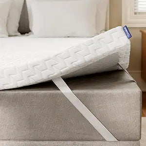Ballad 3 Inch Firm Mattress Topper Queen Size - Cooling Gel Memory Foam Bed Topper for Back Pain Relief, High Density Mattress Pad with Removable & Washable Cover & Non-Slip, CertiPUR-US Certified