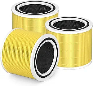 Core 200S Pet Care Replacement Filter Compatible with LEVOIT Core 200S and LEVOIT Core 200S-P Smart WiFi Air Purifier, 3-in-1 High-Efficiency Activated Carbon Filter, Core 200S-RF-PA, Yellow, 3 Pack