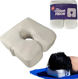 The Coolest Pillow - Essential for Sunbathing at Beach or Pool - Eliminate Aches of Face-Turning While Laying Face Down - Specifically Designed to Keep Your Face Cool While Tanning