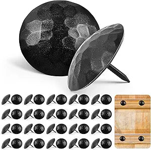 50 Pcs 1.5 Inch Black Large Iron Clavos Decorative Nails Iron Antique Clavos Fasteners Ornamental Rustic Accent for Wood Doors, Shutters, Faux Wood Beams, Gates and Furniture