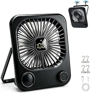 5000mAh Magnetic Cruise Ship Approved Fan,Cruise Essentials 2026 for Travel