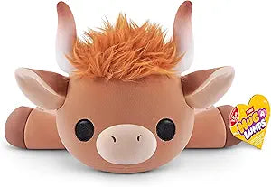 Hug-A-Lumps Highland Cow Holly by ZURU, Medium, 3.3 lbs, Cuddly Squishy Weighted Plush, Sleeping Pillow Plush, Stuffed Animal (Highland Cow)