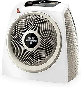 Vornado AVH10 (2025) Space Heater for Home, Fan Only Option, Digital Display with Adjustable Thermostat, Advanced Safety Features, Auto Climate Control, Whole Room Electric Heater for Indoors, White