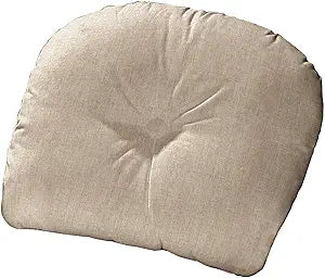 Cushion Source 22" x 21" x 4-5" Button Tufted Sunbrella Chair Back Cushion, Indoor/Outdoor Patio Furniture Cushion, Sunbrella Elements Cast Ash