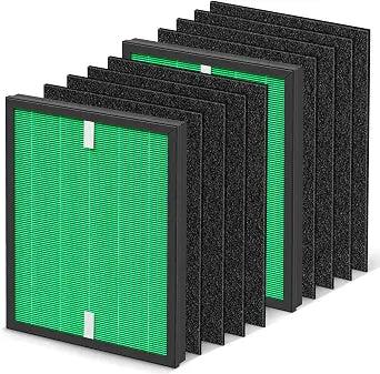 2 Sets 150 Filter Replacement for Coway Airmega 150(W) 150(K) Air Purifier, 2 X HEPA and 8 X Active Carbon Filter, AP-1019C-FP