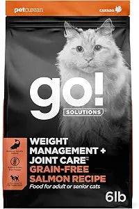 Go! Solutions Weight Management + Joint Care, Grain-Free Dry Cat Food, Salmon Recipe, 6 lb Bag