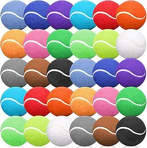 Yunsailing 45 Pcs Dog Tennis Balls 2.4 Inch Dogs Toy Balls Bright Colors Pet Training Toy for Small Medium Large Puppy Indoor Outdoor Interactive Training Exercise Games