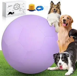 25" Dual-Layer Herding Ball Set for Dogs & Horses, Durable Waterproof Interactive Toy for Herding Breeds, Purple
