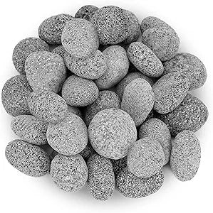 Stanbroil Tumbled Lava Rock Pebbles for Indoor or Outdoor Gas Fire Pits and Fireplaces - 10 pounds(1"-2")