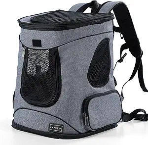 Petsfit Pet Backpack Carrier with Upgrade Waist Cushion Design to Better Fit the Waist, Suitable for Small and Medium Cats, and Rabbits up to 18 Pounds