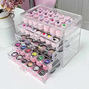 5 Tier Nail Art Decoration Storage BoxAcrylic Make Up&Jewelry Organizer with Drawers, Cosmetic Storage for Dresser Countertop and BathroomTransparent Acrylic Nail Art Jewelry Accessories
