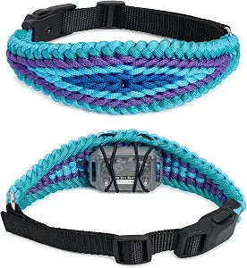 E-Collar Cover - for Medium Dogs with 16-22" Neck Size - Adjustable Nylon Cord, Quick Release Buckle, Heavy Duty Loop Strap Compatible with Dogtra, Educator, SportDog, Garmin, Bousnic, Jugbow (Lagoon)